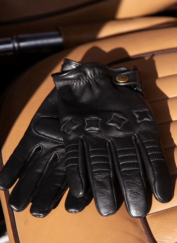 Men's The Suited Racer Cashmere-Lined Leather Driving Gloves 6 Men's The Suited Racer Cashmere-Lined Leather Driving Gloves - Image 6