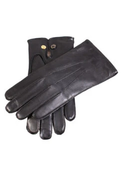 Men's Three-Point Wool-Lined Leather Officer's Gloves -Dents Luxury Accessories Sales 5 1510 Black 780df7ed 24be 4417 880c a1500e02d556