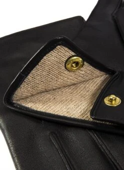 Men's Three-Point Wool-Lined Leather Officer's Gloves -Dents Luxury Accessories Sales 5 1510 20black 202