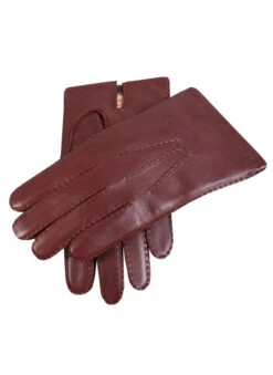 Men's Handsewn Three-Point Cashmere-Lined Leather Gloves -Dents Luxury Accessories Sales 5 1542EnglishTan