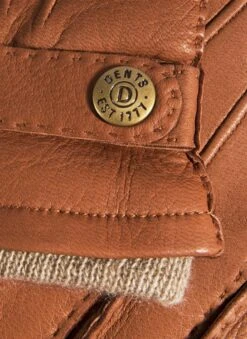Men's Handsewn Three-Point Cashmere-Lined Deerskin Leather Gloves With Cashmere Cuffs -Dents Luxury Accessories Sales 5 1548 20havana 201