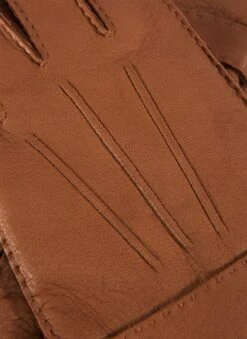 Men's Handsewn Three-Point Cashmere-Lined Deerskin Leather Gloves With Cashmere Cuffs -Dents Luxury Accessories Sales 5 1548 20havana 203