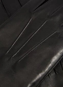 Men's Three-Point Fleece-Lined Leather Gloves -Dents Luxury Accessories Sales 5 1568 20black 202