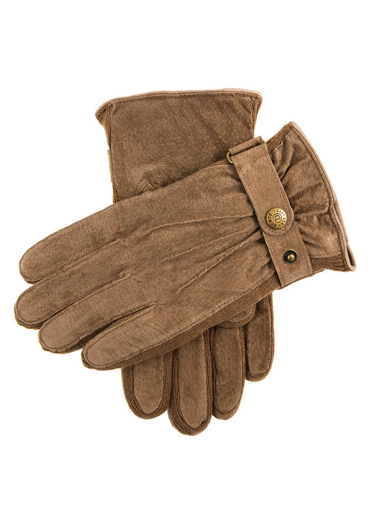 Men's Three-Point Fleece-Lined Suede Gloves 8 Men's Three-Point Fleece-Lined Suede Gloves - Image 8