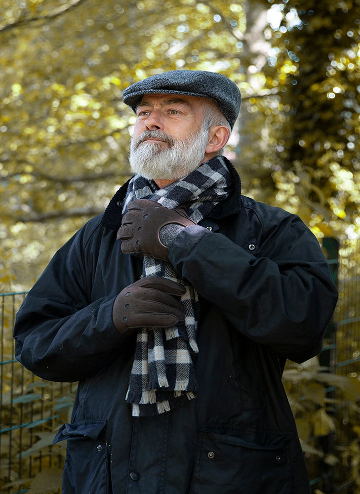 Men’s Water-Resistant Wool Blend-Lined Nubuck Leather Gloves With Knitted Cuffs 5 Men’s Water-Resistant Wool Blend-Lined Nubuck Leather Gloves With Knitted Cuffs - Image 5