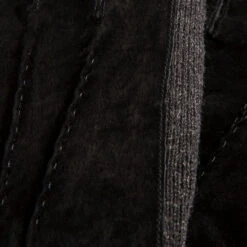 Men's Three-Point Fleece-Lined Suede Gloves With Knitted Cuffs -Dents Luxury Accessories Sales 5 1629Black1