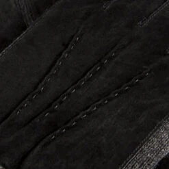 Men's Three-Point Fleece-Lined Suede Gloves With Knitted Cuffs -Dents Luxury Accessories Sales 5 1629 20black 203