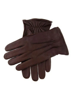Men's Three-Point Lined Leather Gloves -Dents Luxury Accessories Sales 5 1700 brown edit 3782ad9c e33a 43db 9239 be20cf178c1d