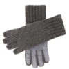 Men's Cashmere Knitted Gloves With Suede Palm Patch