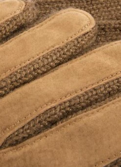 Men's Cashmere Knitted Gloves With Suede Palm Patch -Dents Luxury Accessories Sales 5 4522 20camel 202 e46620b6 39c1 40ed ba68 e76e8c8425c0