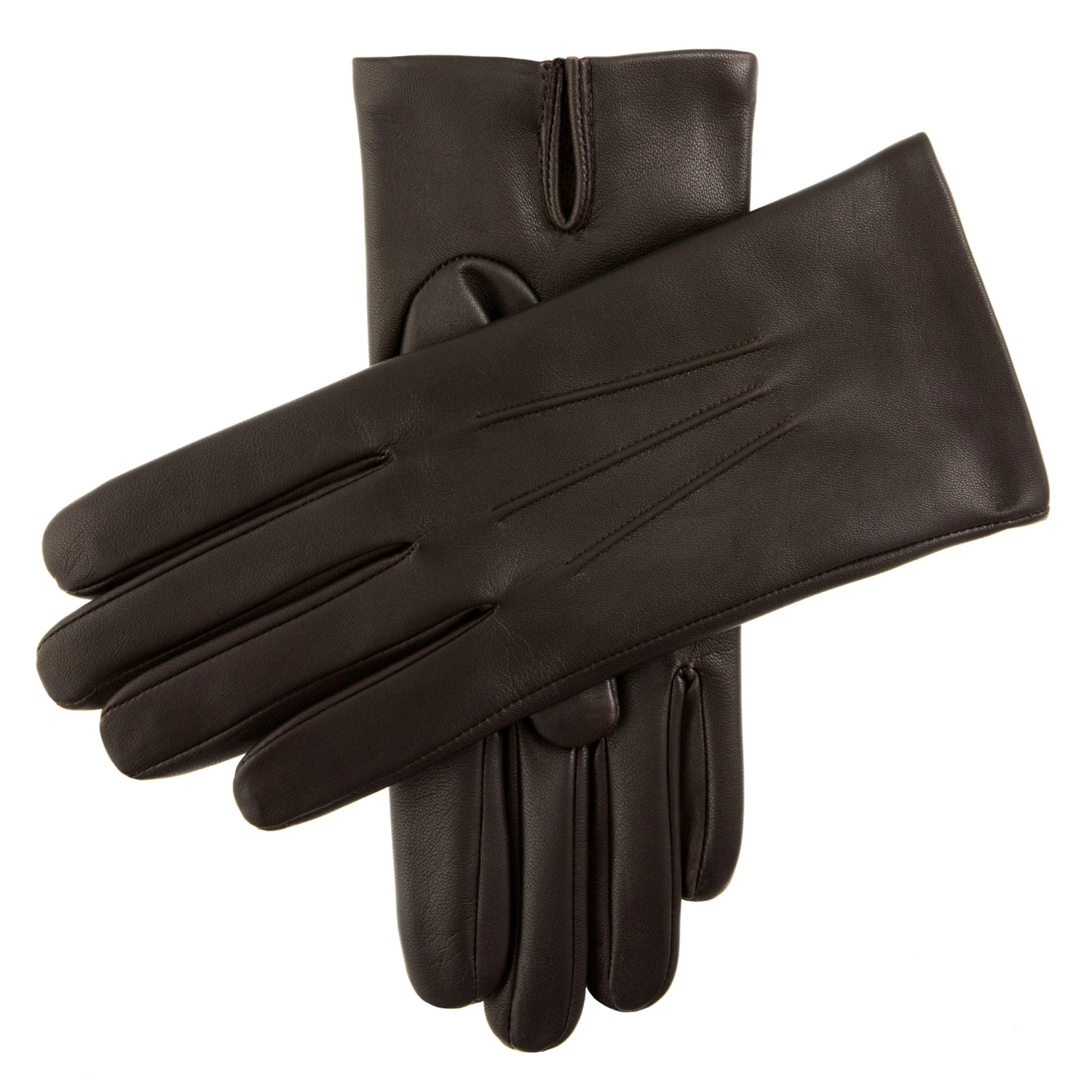 Men's Three-Point Cashmere-Lined Leather Gloves 3 Men's Three-Point Cashmere-Lined Leather Gloves - Image 3
