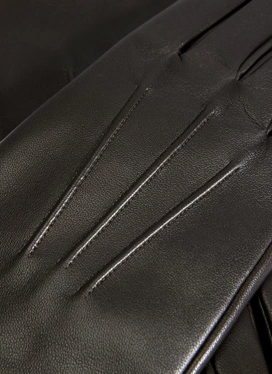 Men's Three-Point Cashmere-Lined Leather Gloves 4 Men's Three-Point Cashmere-Lined Leather Gloves - Image 4