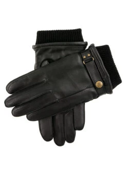 Men's Wool Blend-Lined Leather Gloves With Knitted Cuffs -Dents Luxury Accessories Sales 5 9018 black 1e820679 bd61 4e73 8629 450ca33a83c0