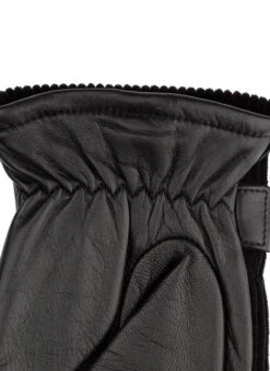 Men's Fleece-Lined Corduroy And Leather Gloves -Dents Luxury Accessories Sales 5 9045 black 3 afddf1b5 6e89 4f31 aebd c9e11c7c7080