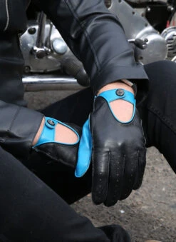 Men's Leather Driving Gloves With Colour Contrast Details -Dents Luxury Accessories Sales 5 9051