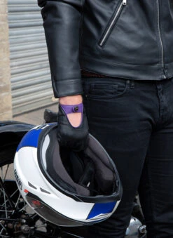 Men's Leather Driving Gloves With Colour Contrast Details -Dents Luxury Accessories Sales 5 9051 Amethyst