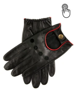 Men's Touchscreen Leather Driving Gloves -Dents Luxury Accessories Sales 5 9200 black berry