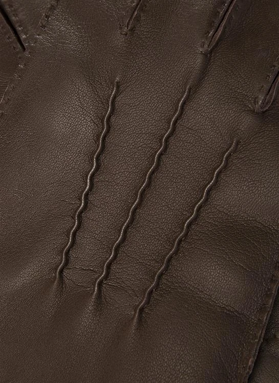 Men's Touchscreen Handsewn Three-Point Cashmere-Lined Leather Gloves 5 Men's Touchscreen Handsewn Three-Point Cashmere-Lined Leather Gloves - Image 5