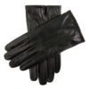 Men's Touchscreen Three-Point Fleece-Lined Shorter Finger Leather Gloves