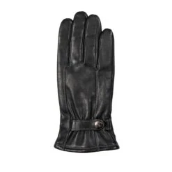 Men’s Touchscreen Lined Leather Gloves With Contrast Stitching -Dents Luxury Accessories Sales 5 9315 Black 2