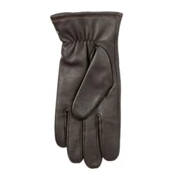 Men’s Touchscreen Lined Leather Gloves With Contrast Stitching -Dents Luxury Accessories Sales 5 9315 Brown 3