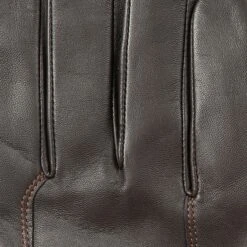 Men’s Touchscreen Lined Leather Gloves With Contrast Stitching -Dents Luxury Accessories Sales 5 9315 Brown 6