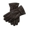 Men’s Touchscreen Lined Leather Gloves With Contrast Stitching