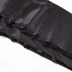 Women's Long Below-Elbow Satin Gloves With Buttons 8 Women's Long Below-Elbow Satin Gloves With Buttons -Dents Luxury Accessories Sales 6 2107 Black 2