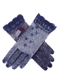 Women's Cotton Crochet Gloves -Dents Luxury Accessories Sales 6 2114Navy