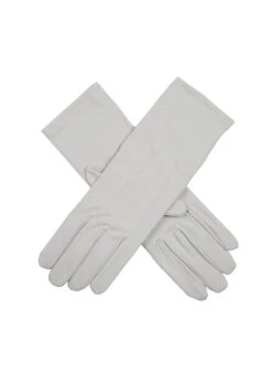 Women's Three-Point Matt Satin Gloves 34 Women's Three-Point Matt Satin Gloves -Dents Luxury Accessories Sales 6 2119Grey