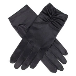 Women's Ruched Satin Gloves