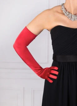 Women's Long Opera Satin Gloves -Dents Luxury Accessories Sales 6 2182 berry 2 8c125366 0609 4168 8704 f780df809675