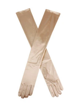 Women's Long Opera Satin Gloves -Dents Luxury Accessories Sales 6 2182Gold