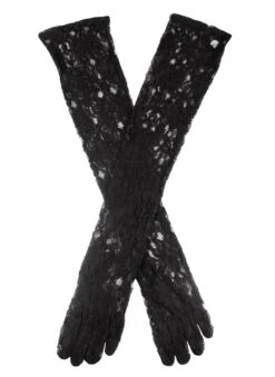Women's Long Opera Lace Gloves -Dents Luxury Accessories Sales 6 2268Black