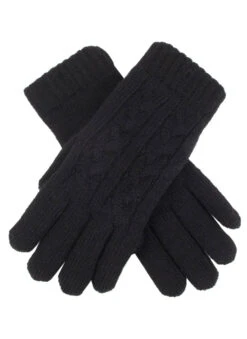 Women's Cable Knit Gloves -Dents Luxury Accessories Sales 6 3186 20black 65c581e9 4962 4345 ba67 ef48068bb2d2