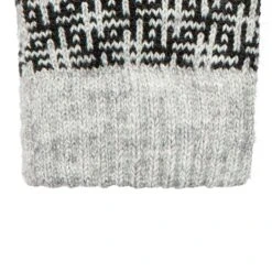 Women’s Jacquard Knitted Gloves With Hash Symbol Pattern -Dents Luxury Accessories Sales 6 3275 Black Dove Grey 4