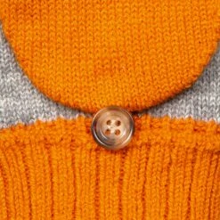 Women’s Two-Tone Fingerless Gloves With Mitten Flap -Dents Luxury Accessories Sales 6 3276 Dove Grey Tangerine 7