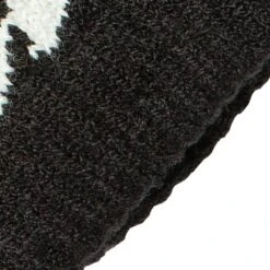 Women’s Jacquard Knitted Gloves With Dogtooth Pattern -Dents Luxury Accessories Sales 6 3282 Black Winter White 9