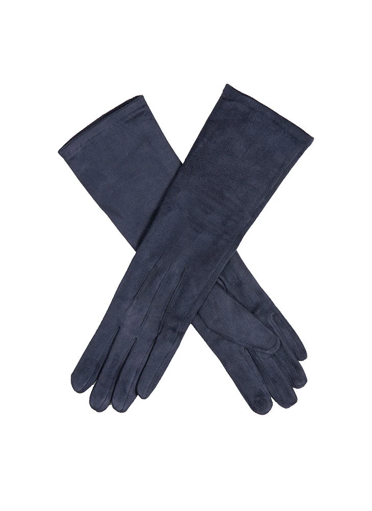 Women’s Touchscreen Long Below-Elbow Velour-Lined Faux Suede Gloves 3 Women’s Touchscreen Long Below-Elbow Velour-Lined Faux Suede Gloves - Image 3