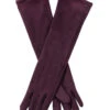 Women’s Touchscreen Long Below-Elbow Velour-Lined Faux Suede Gloves