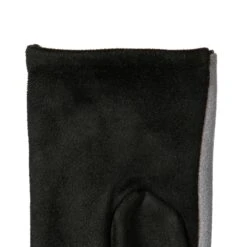 Women’s Touchscreen Velour-Lined Faux Suede Gloves With Contrast Trim And Bow -Dents Luxury Accessories Sales 6 4278 Dove Grey 5