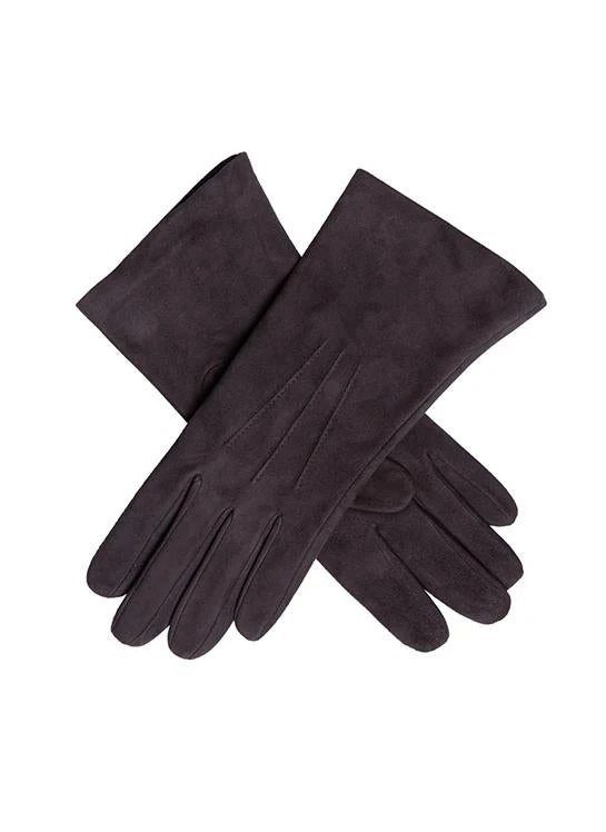 Women's Three-Point Silk-Lined Lamb Suede Gloves 3 Women's Three-Point Silk-Lined Lamb Suede Gloves - Image 3