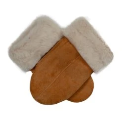 Women's Sheepskin Mittens -Dents Luxury Accessories Sales 7 1060 Cognac 2
