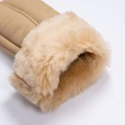 Women's Sheepskin Mittens -Dents Luxury Accessories Sales 7 1060 camel nappa 8