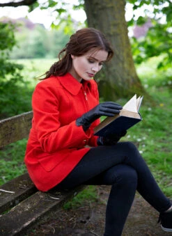 Women's Three-Point Lined Imitation Peccary Leather Gloves -Dents Luxury Accessories Sales 7 1109 Black 2c7fd6ad 8b9c 43d7 b208 15599b9075c6