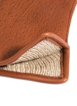 Women's Three-Point Lined Imitation Peccary Leather Gloves -Dents Luxury Accessories Sales 7 1109 20cognac 204