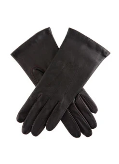 Women's Three-Point Lined Leather Gloves -Dents Luxury Accessories Sales 7 1125 mocca