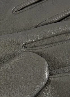 Women's Three-Point Lined Leather Gloves -Dents Luxury Accessories Sales 7 1125 20charcoal 202