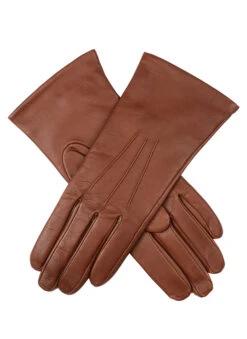 Women's Three-Point Cashmere-Lined Leather Gloves -Dents Luxury Accessories Sales 7 1134 Cognac 2087020a 0d98 4408 97ca 21e7fa27ac36