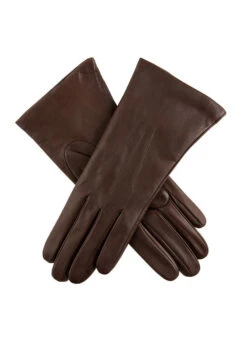Women's Three-Point Cashmere-Lined Shorter Finger Leather Gloves -Dents Luxury Accessories Sales 7 1134 Mocca ecd17986 06f9 47b8 a90b 986eecf6b53c